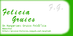 felicia gruics business card